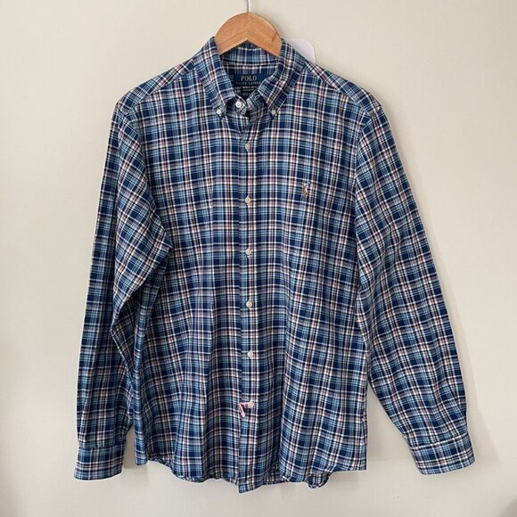 POLO RALPH LAUREN CLASSIC FIT  BUTTON DOWN SHIRT, SIZE LARGE - Picture 2 of 9